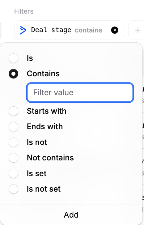 ActiveCampaign Set Filter