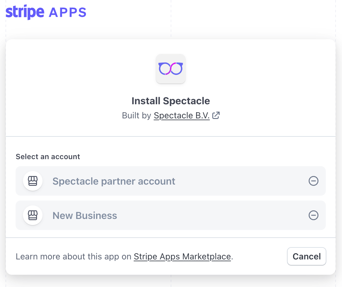 Connect stripe to spectacle for marketing attribution