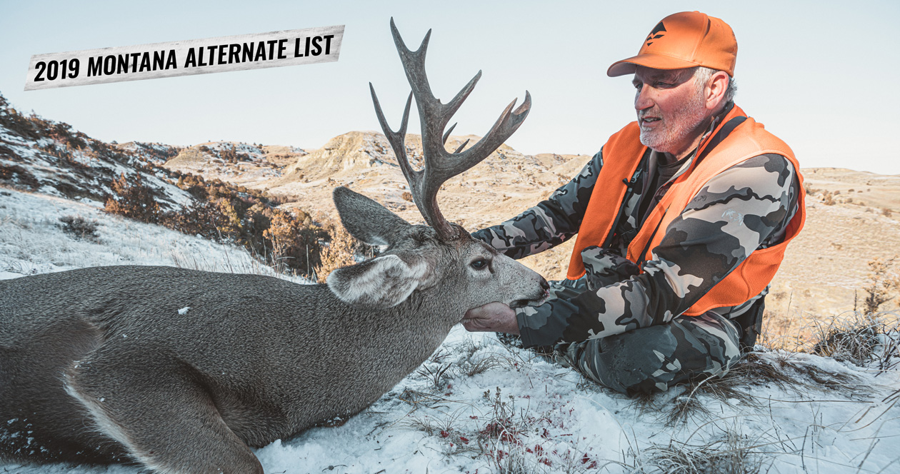 2019 Montana nonresident deer combination license alternate's list now