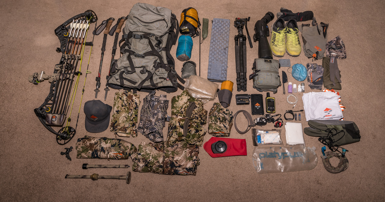 Brady Miller's 2018 early season backcountry hunting gear list