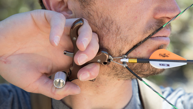 Archery shop thumb release