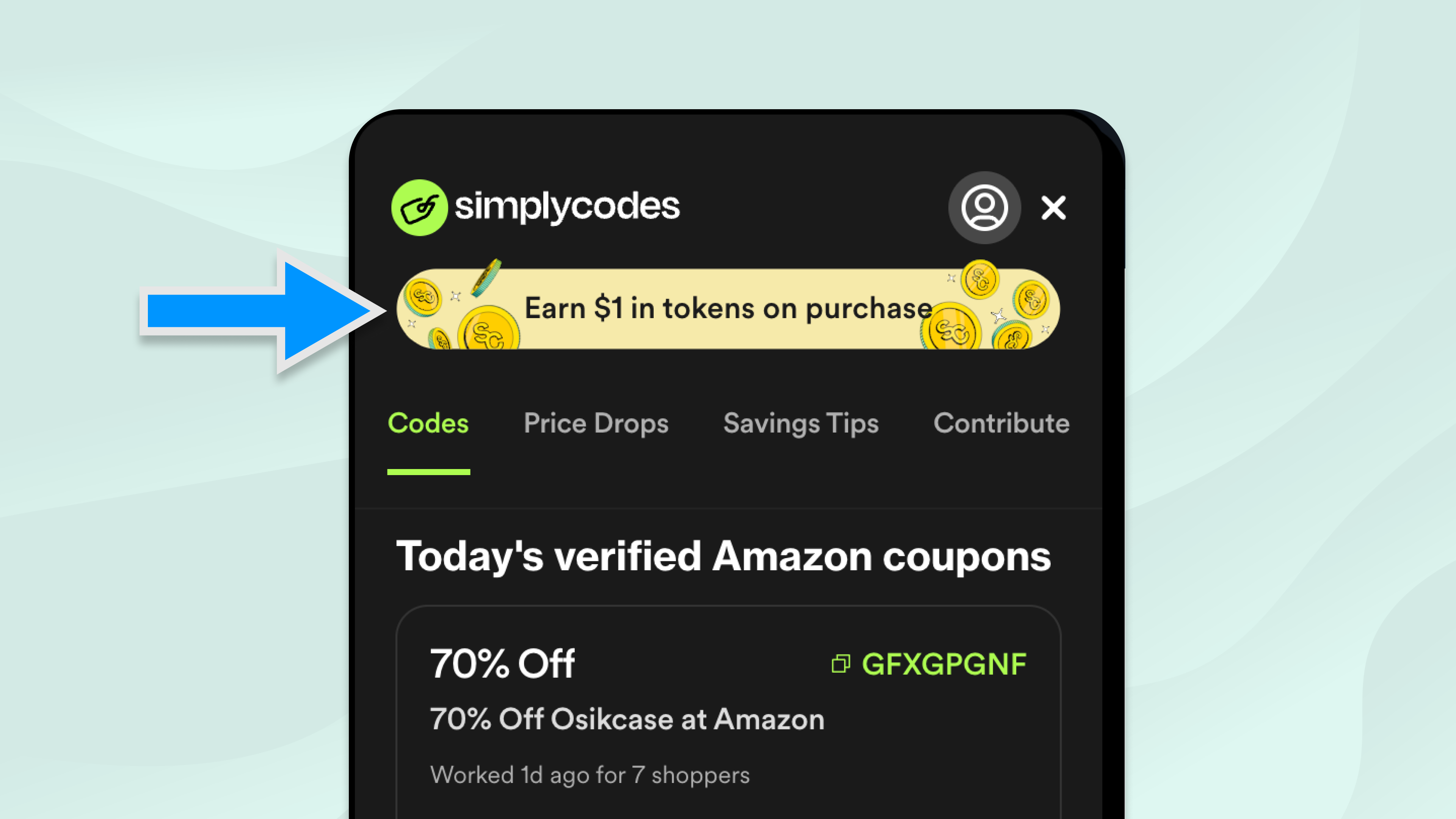 Earning tokens with SimplyCodes