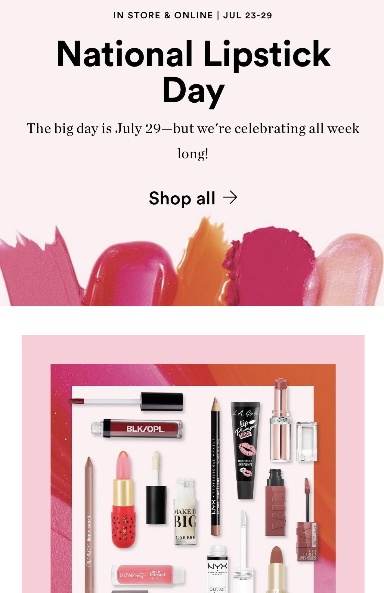 National Liptstick Day Ulta