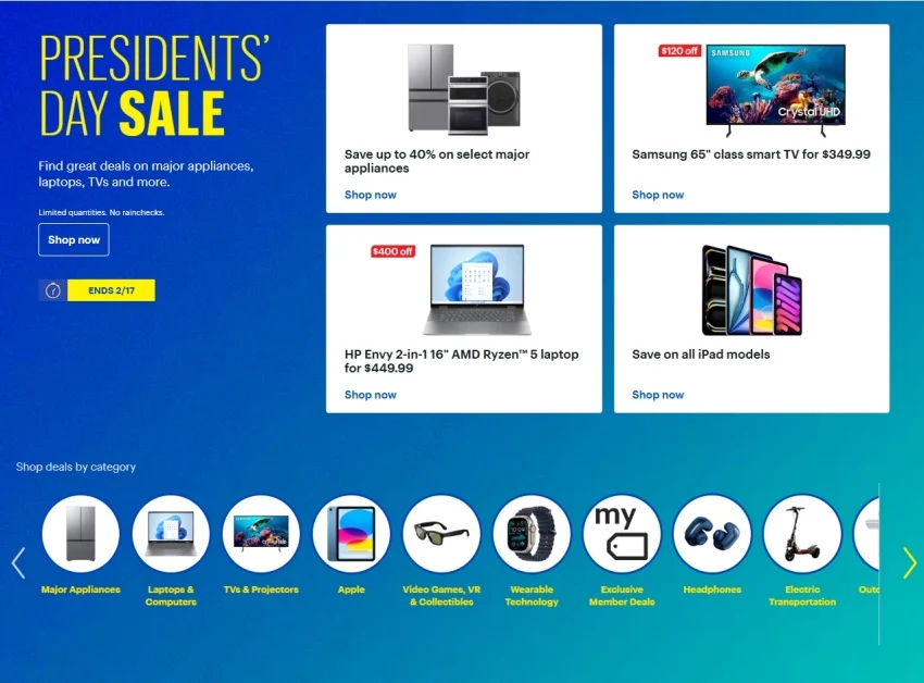 Best Buy Presidents Day sale