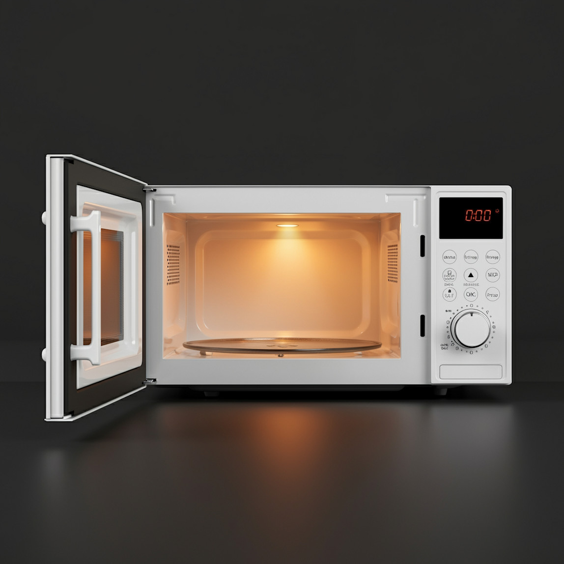 White countertop microwave