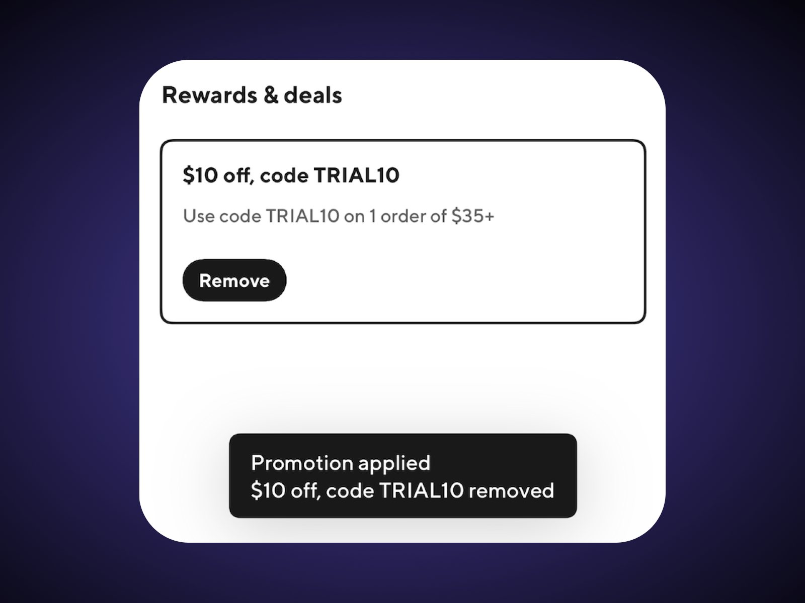 Another working code from SimplyCodes for DoorDash a 10% off discount