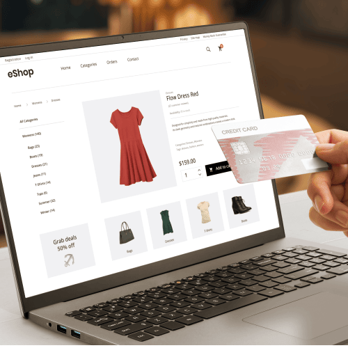 e-commerce store shopping page