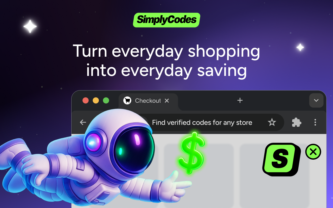 The SimplyCodes browser extension ad 
