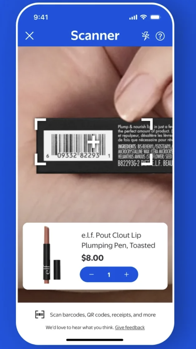 Walmart app scanner