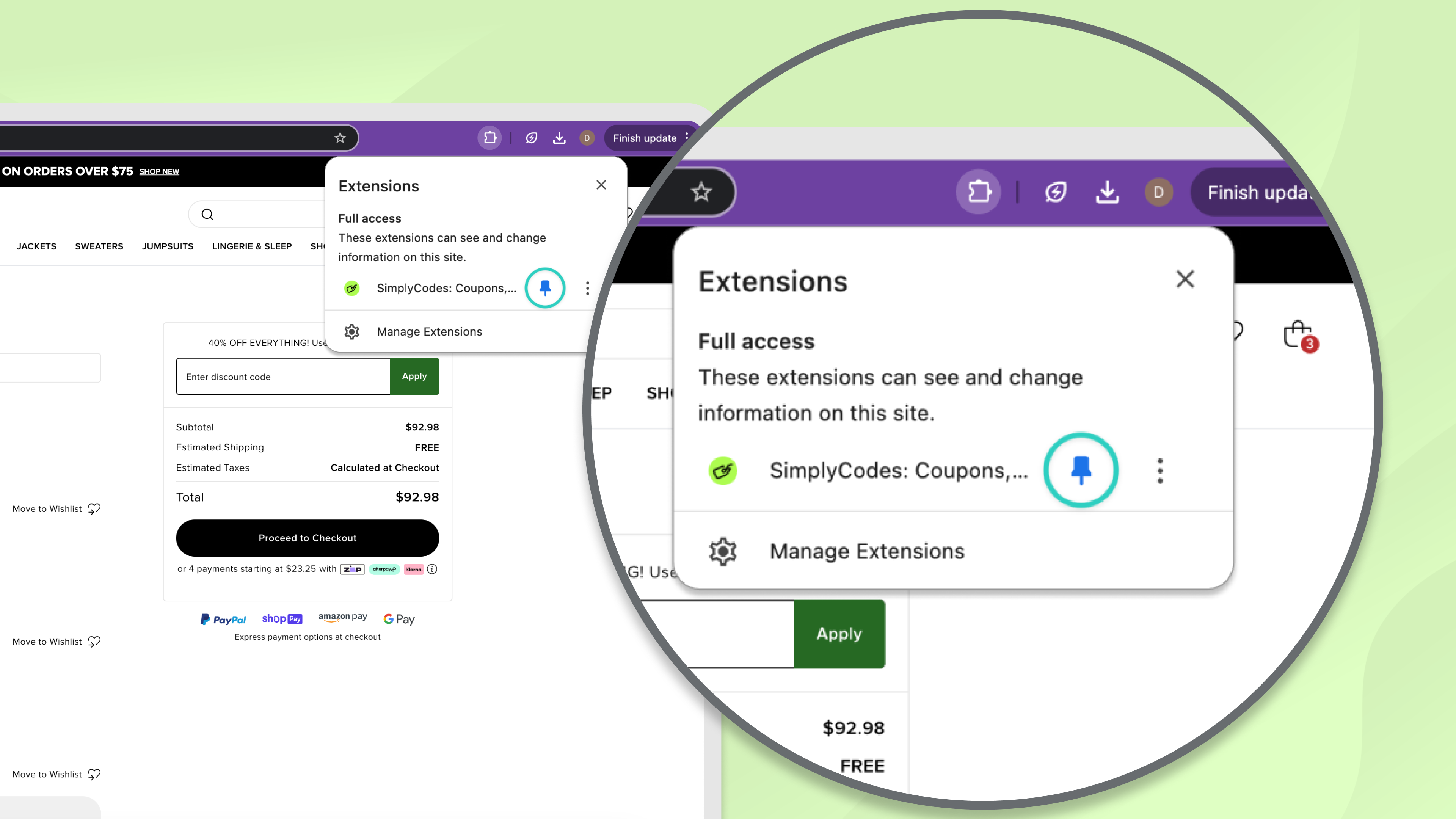 SimplyCodes product features