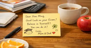 2026 考试祝福语怎么写更高级：30个万能句式+60例句