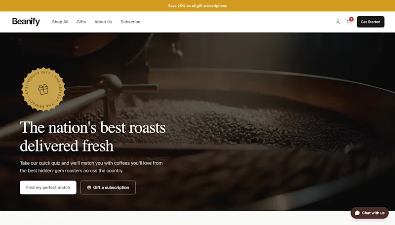 Beanify — built by Subcrafted
