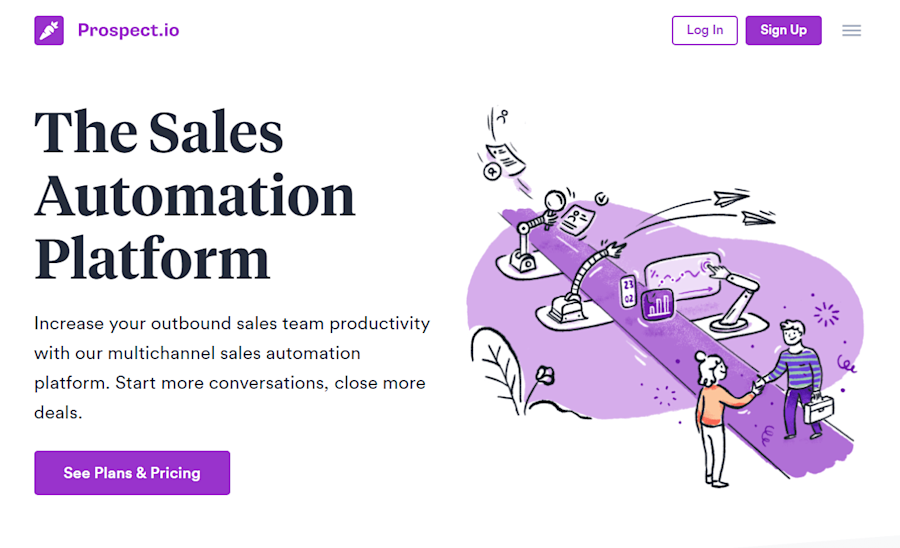 prospect.io home page