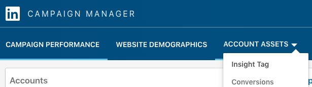 installazione di Insight tag linkedin