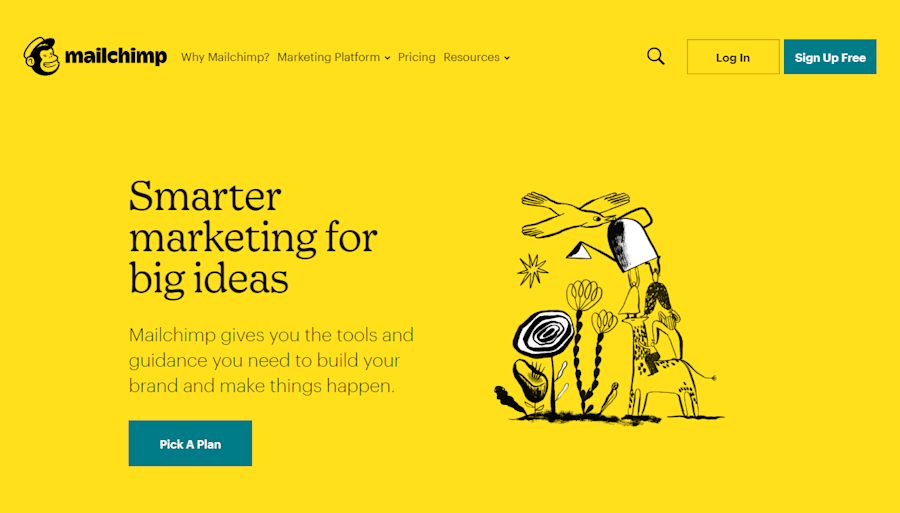 mailchimp home page