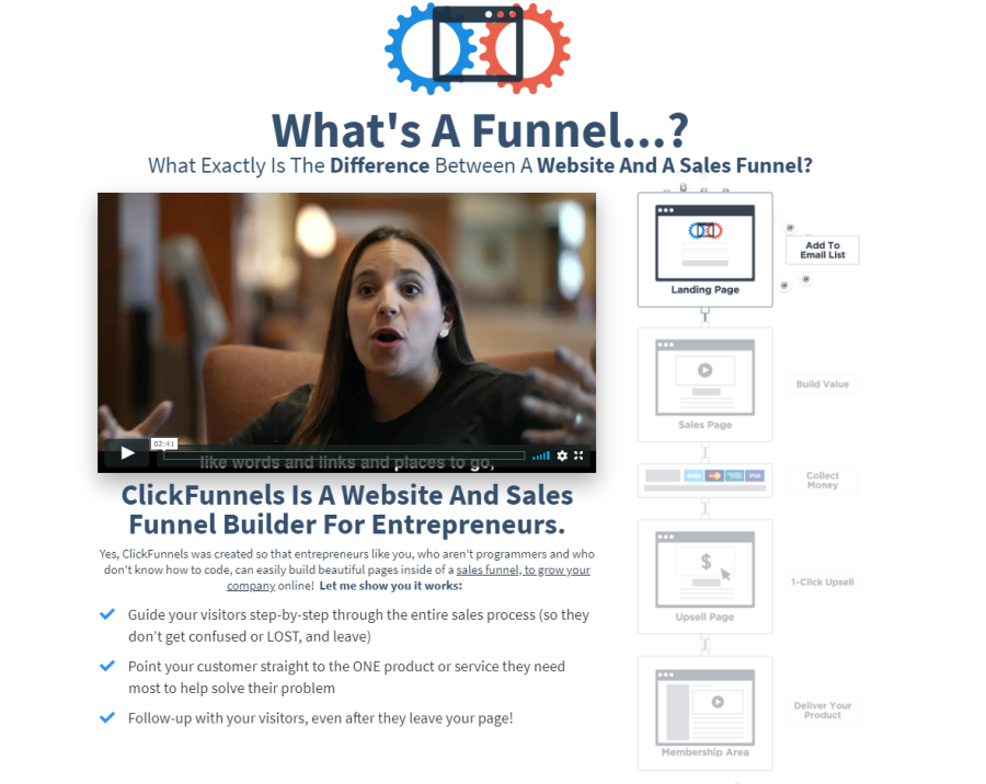 ClickFunnel home page