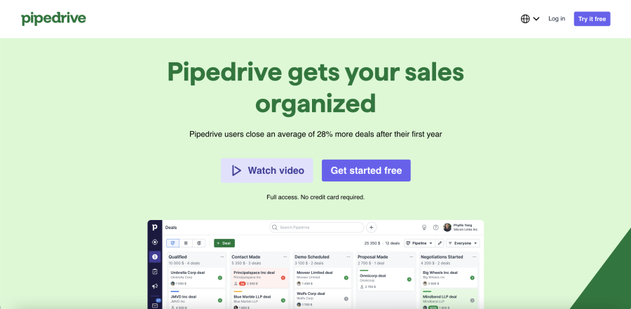 Lead generation tool, Pipedrive