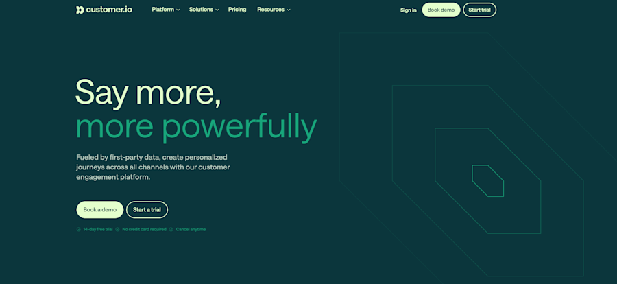 Customer.io b2b marketing software tools