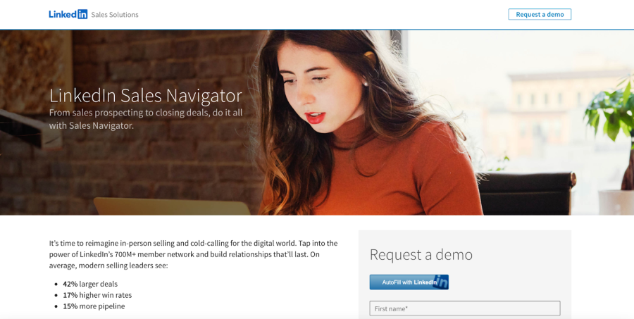 LinkedIn Sales Navigator website