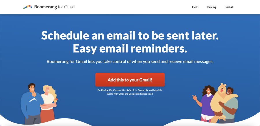 Lead generation tool, Boomerang for Gmail