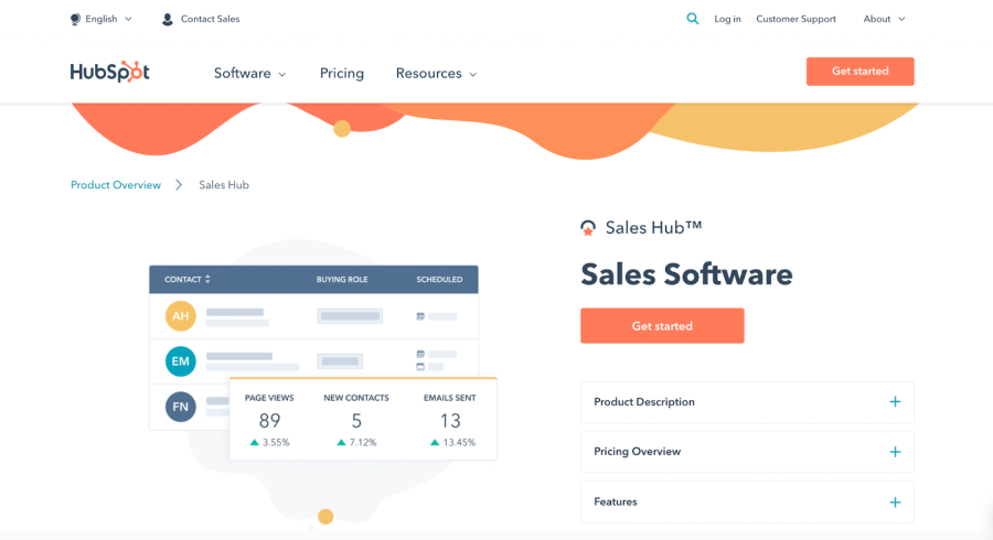 HubSpot Sales screenshot