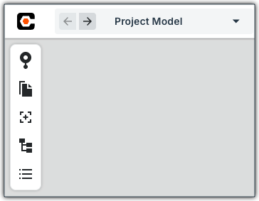 In the Model Manager, the left toolbar in the Next Gen Viewer is a persistent, vertical toolbar that puts navigation and frequently used design coordination tools at your fingertips. 