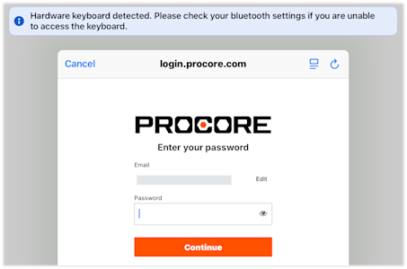 SS - iOS Login Error - No Keyboard