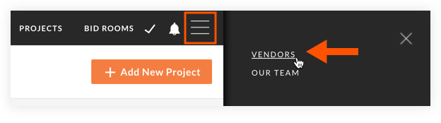Hamburger Icon Vendors