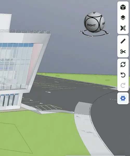 This animated gif showcases the Tool Mode functions in the Right Toolbar of the Model Manger viewer. 