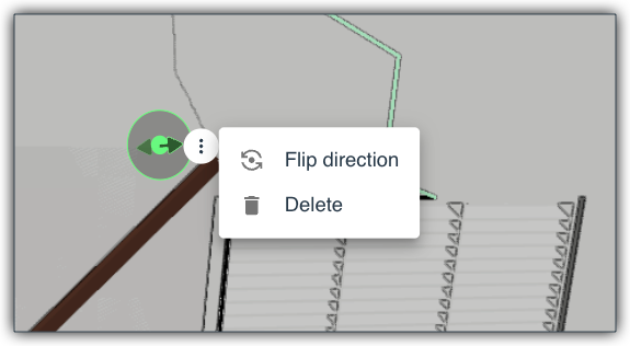Shows the More context menu when positioning a section plane in the Model Manager