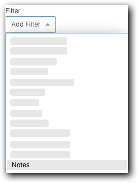 Filter Menu Notes Option