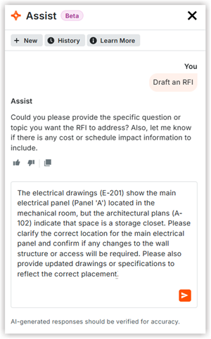 Draft RFI Agent Question