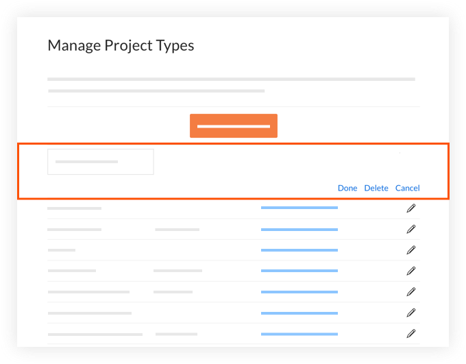 Manage Project Types