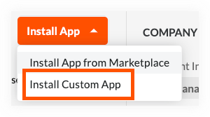 Install Custom App