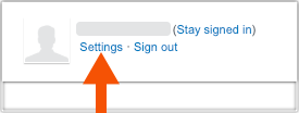 The Settings link appears under your user name when you're signed in to the Procore Feedback Forum.