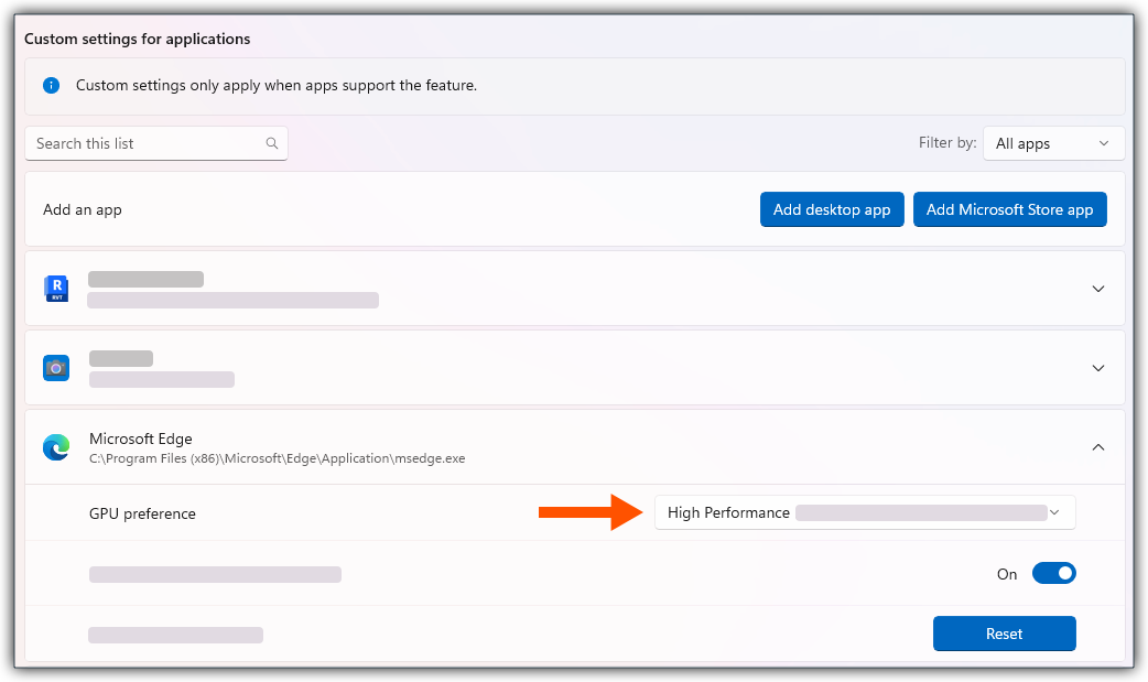 This image shows how to optimize browser settings in Windows 11. The example shows Microsoft Edge. 