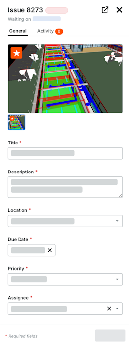This image shows a coordination open in the side panel of the Coordination Issues tool. 