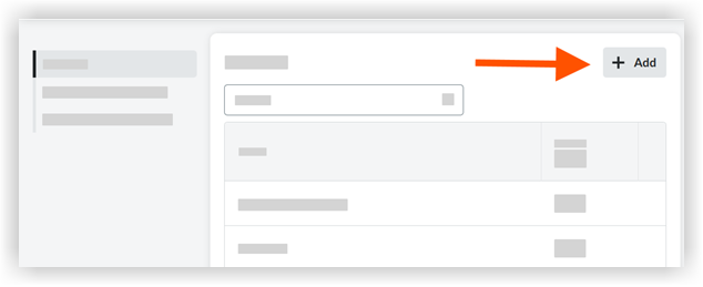 A UI screenshot with an orange arrow pointing to a 