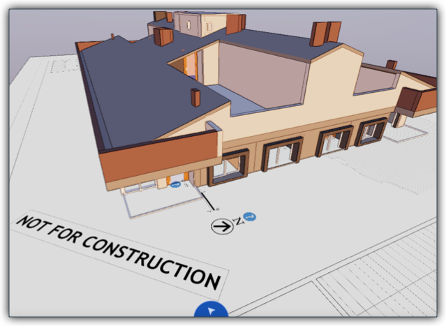 This image shows an example of the Model Manager tool's default projection mode in the viewer, which is Perspective mode. 