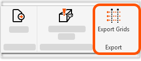 This is a partial SUI showing the Export Grids button in the Procore BIM Plugin to show users which button to click when exporting a model's grid lines to Procore's Models tool. 