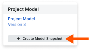 This image shows the Create Model Snapshot button in the Next-Gen Viewer of the Model Manager tool
