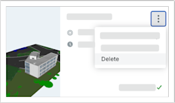 This image shows the Delete menu option for a model in the More menu of the Models tool.