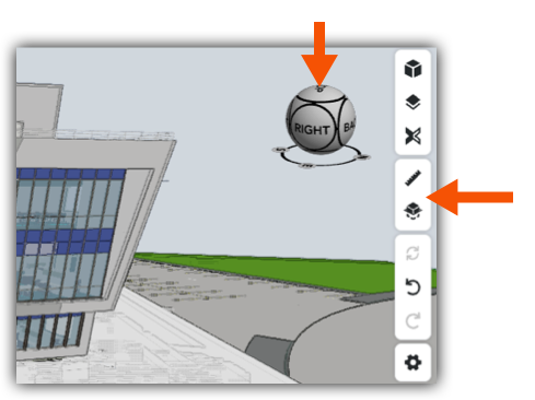 In the Model Manager tool, the right toolbar in the Model Viewer helps to control the visual environment and your interactions with the model. 