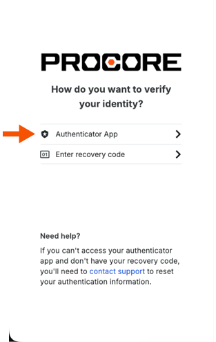 The Authenticator App option on the How Do You Want to Verify Your Identity page lets you check the app on your mobile device for a unique 6-digit code generated on your device to log in. 