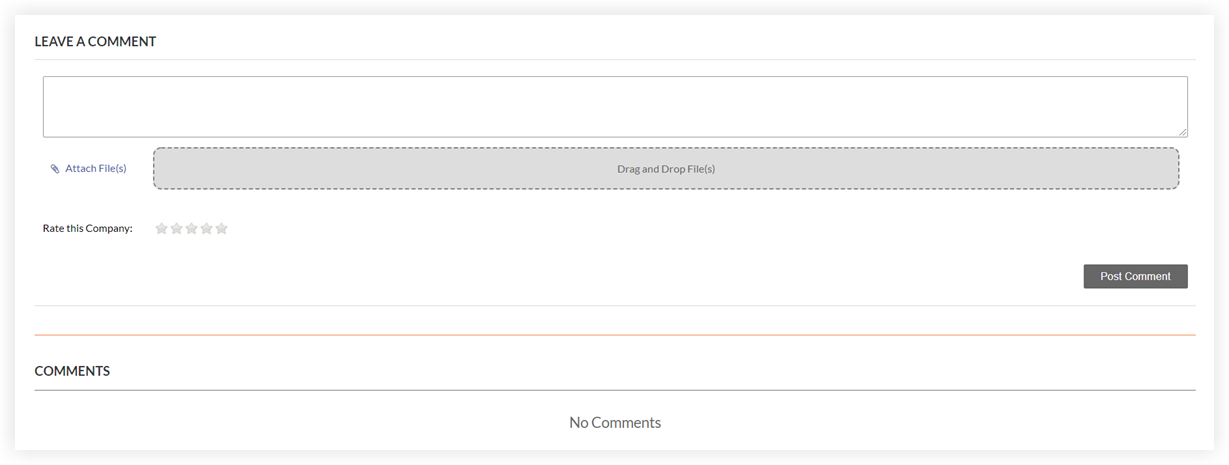 Directory Bidder Info Comments