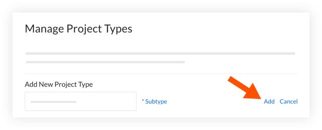 Add Project Type