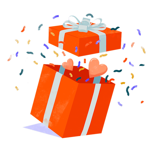 Illustration of an open gift box