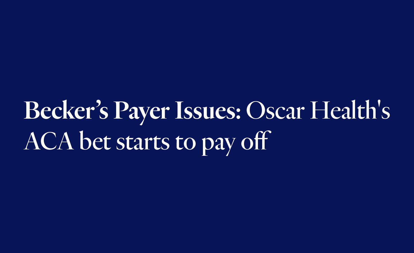 Becker’s Payer Issues