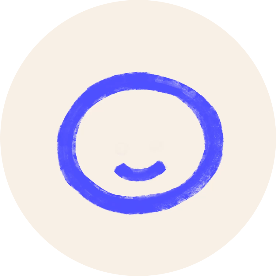 An illustration of a smiling face
