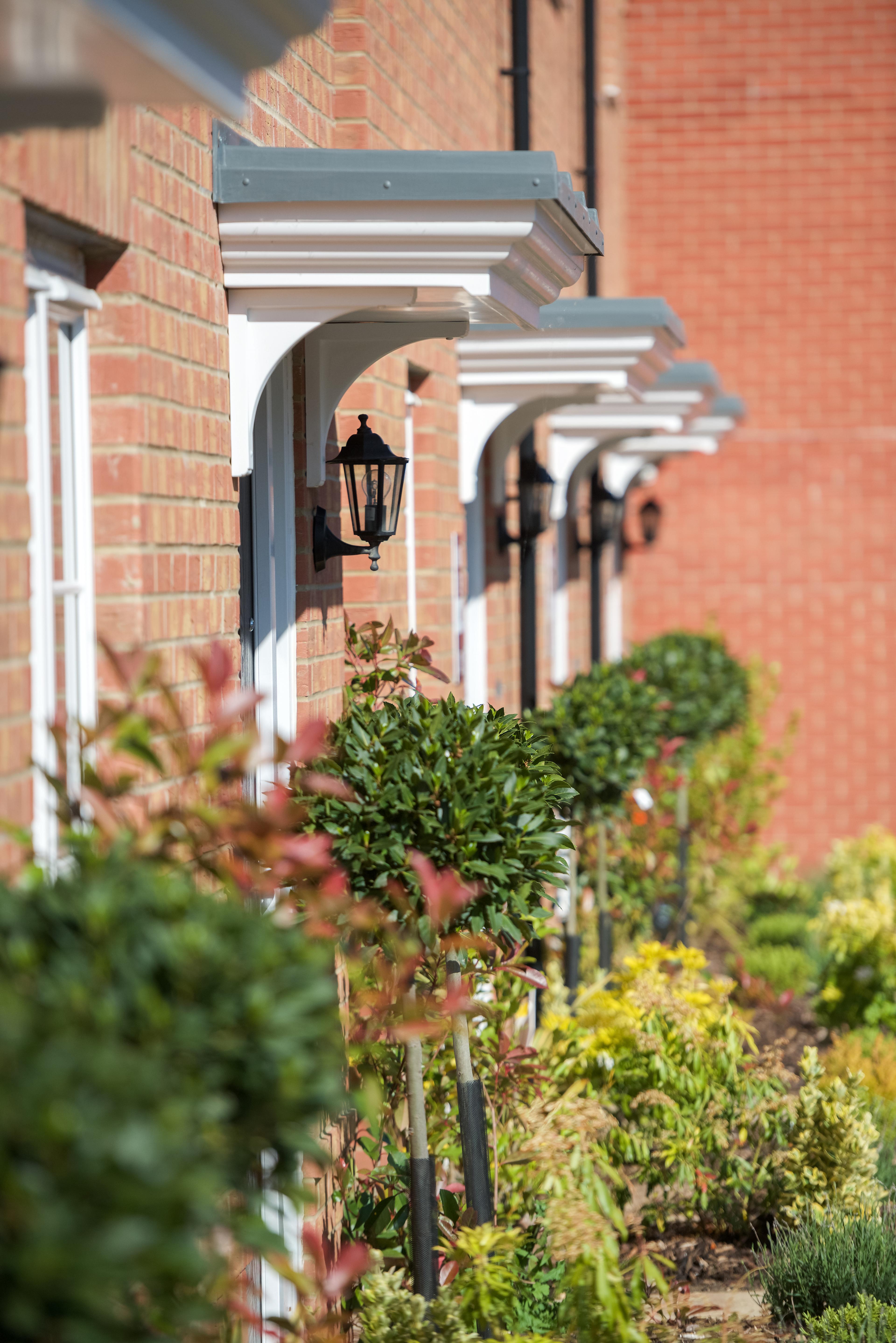 Doorways with plants outside